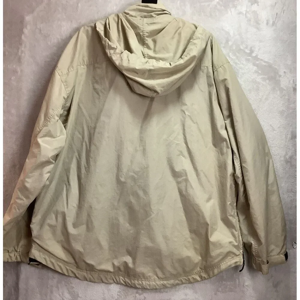 Vintage Chaps Ralph Lauren Windbreaker Hoodie Pullover Size XL W Side Zip